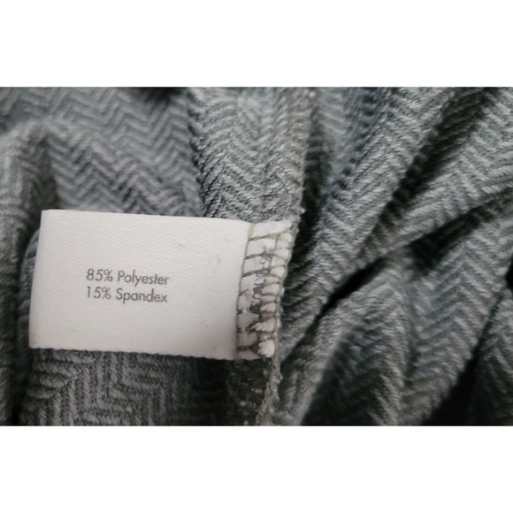 Stylus Womens Athletic Leggings Pull On Size M Gray Herringbone Pattern Stretch - Picture 4 of 4